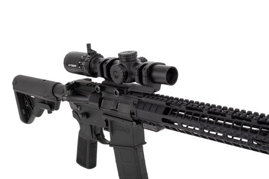 Primary Arms rifle scope mounted on a rifle